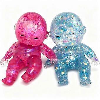 2 pezzi di giocattoli morbidi e glitterati per neonati a lenta risalita, giocattoli sensoriali antistress per neonati, morbidi e carini da spremere.
