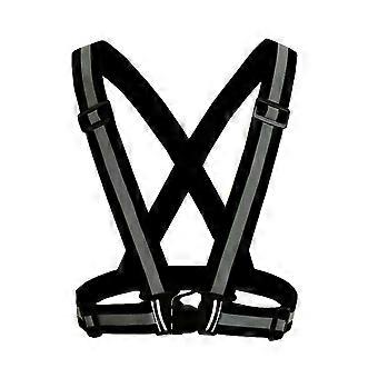 Reflective Safety Vest Adjustable Elastic Fit  Visibility Vest with Bright Reflective Stripes for Running and Cycling