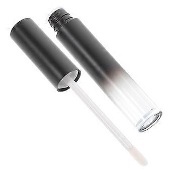 Refillable Lip Gloss Tube, Black Gradient Container for DIY Travel Makeup, Stylish Compact Design