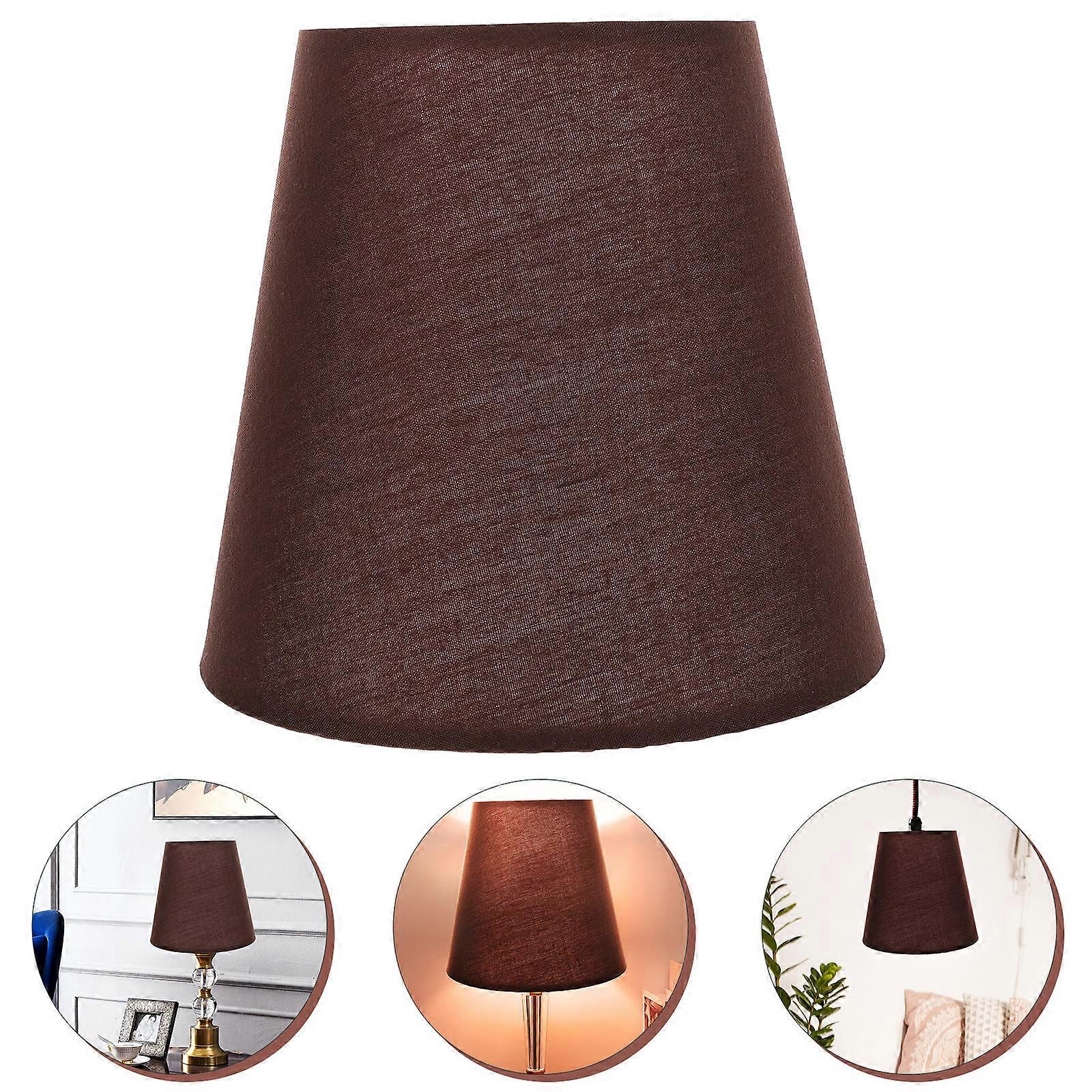 Cloth Lampshade Replacement for Small Table Lamp Solid-Color Coffee