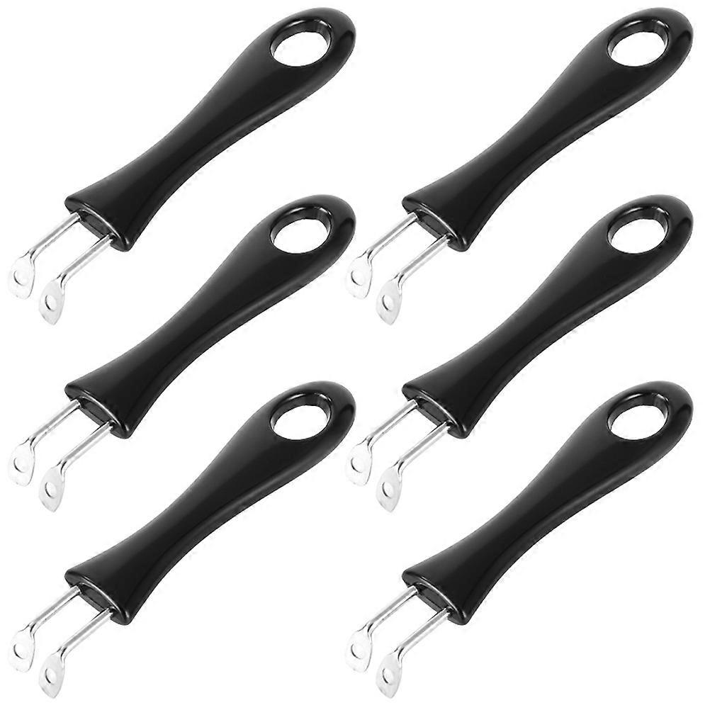 Black Pot Handle Replacement for Cookware with Anti-Scald Function 6Pcs
