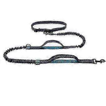 Hands Free Dog Running Leash With Adjustable Waist Belt, Dual Handle Elastic Bungees Retractable Rope For Small Medium And Large Dogs, Reflecti