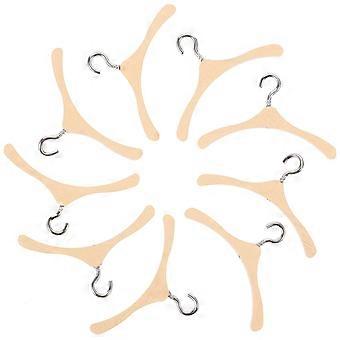 Cabides de madeira para bonecas, estilo mini, para decoração (20 unidades).