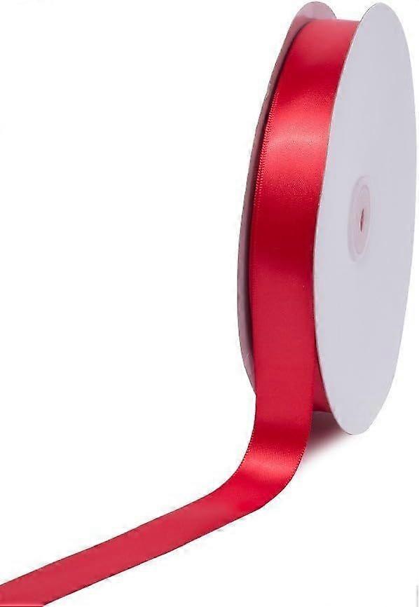 Solid Satin Ribbon, 7/8"/100 yd, Red