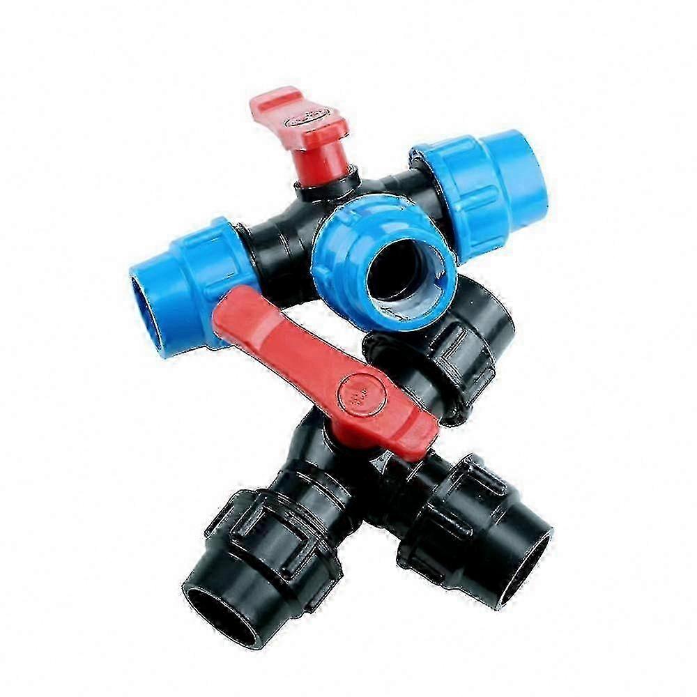 Polyethylene Pipe Fitting Coupling 3-Way with Valve, 50mm