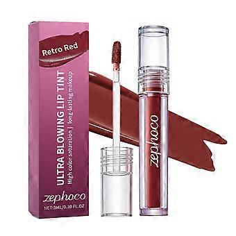 zephoco Clear And Even Makeup Lip Gloss (Retro Red) - Smooth And Easy To Apply, Hydrating And Glossy, Portable Makeup Lipstick