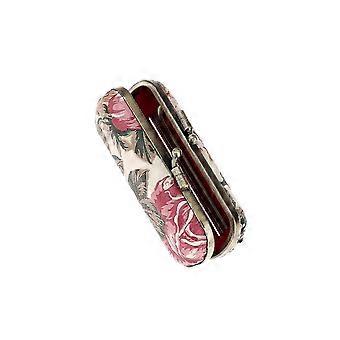 Peony Lip Gloss Holder PU Lipstick Storage Case with Mirror for Travel 03