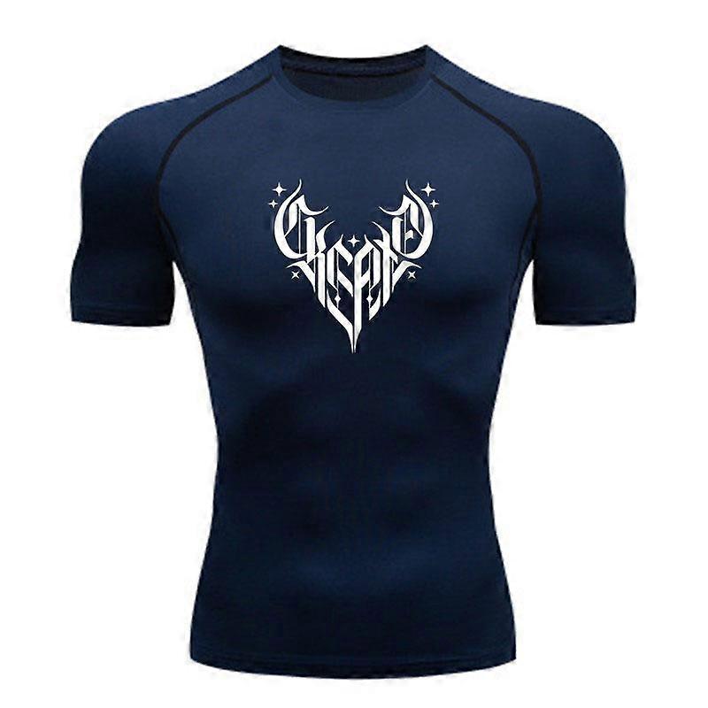 Men's Quick Dry Compression Workout T-Shirt, Gothic Sparkle