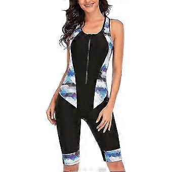 Women's One Piece Long Sleeve Rash Guard Swimsuit UV Protection Quick Dry Front Zip Surfing Diving Swimwear