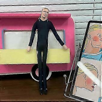 Abstract Poseable Plush Doll Ornament Frame Borderless Design Desktop Display Model_new