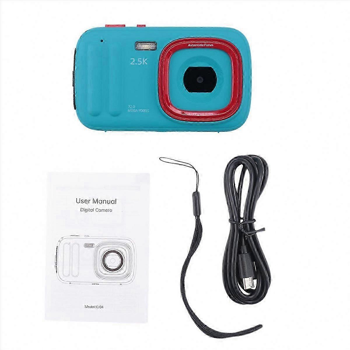 72MP Image Resolution & 2.5K Video Compact Digital Camera Blue