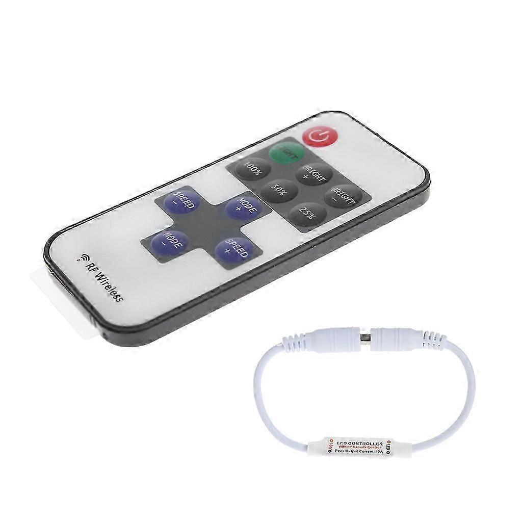 RF Wireless 11 Key Mini Dimmer Remote Controller for Single Color LED Strip Light