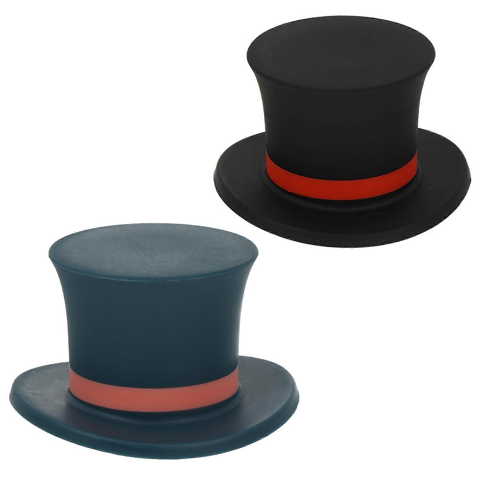 Silicone Bottle Stopper Hat Shape for Use 2Pcs