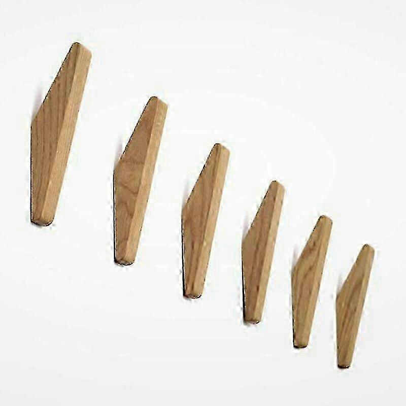 Natural Beech Wood Wall Hooks Triangular