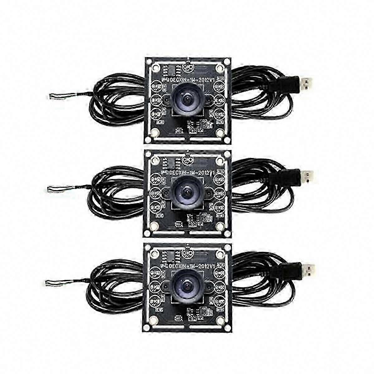 3PCS 1280x720 USB Camera Module with 3 Meter Cable, OV9732 Sensor