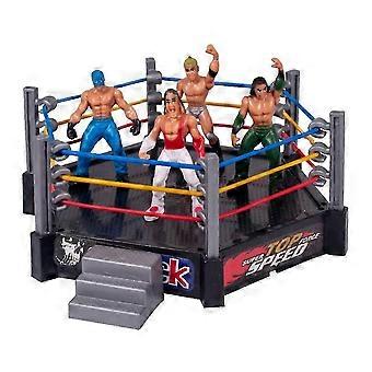 Kids Wrestling Toys Funny Wrestler Warrior Fighting Ring Play Set