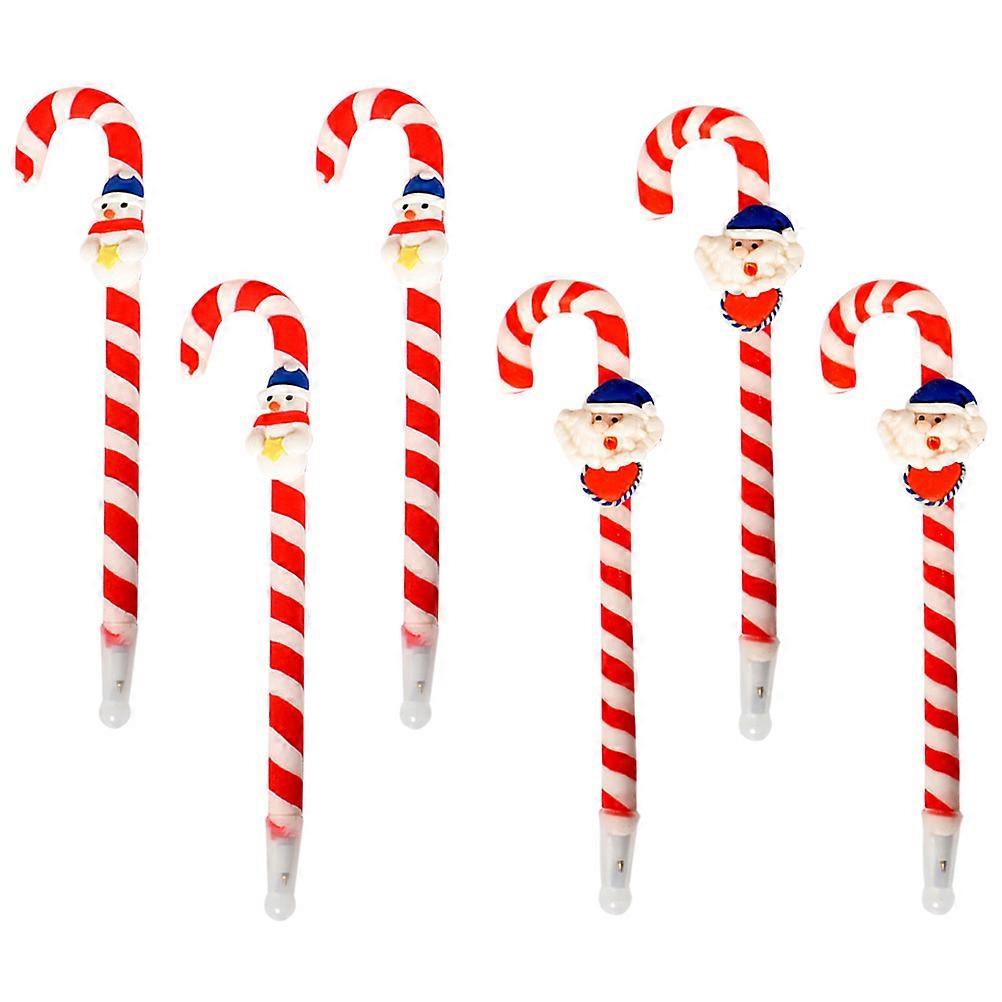 Ensemble de 6 stylos à bille pour enfants, motif Noël, Père Noël et bonhomme de neige en argile