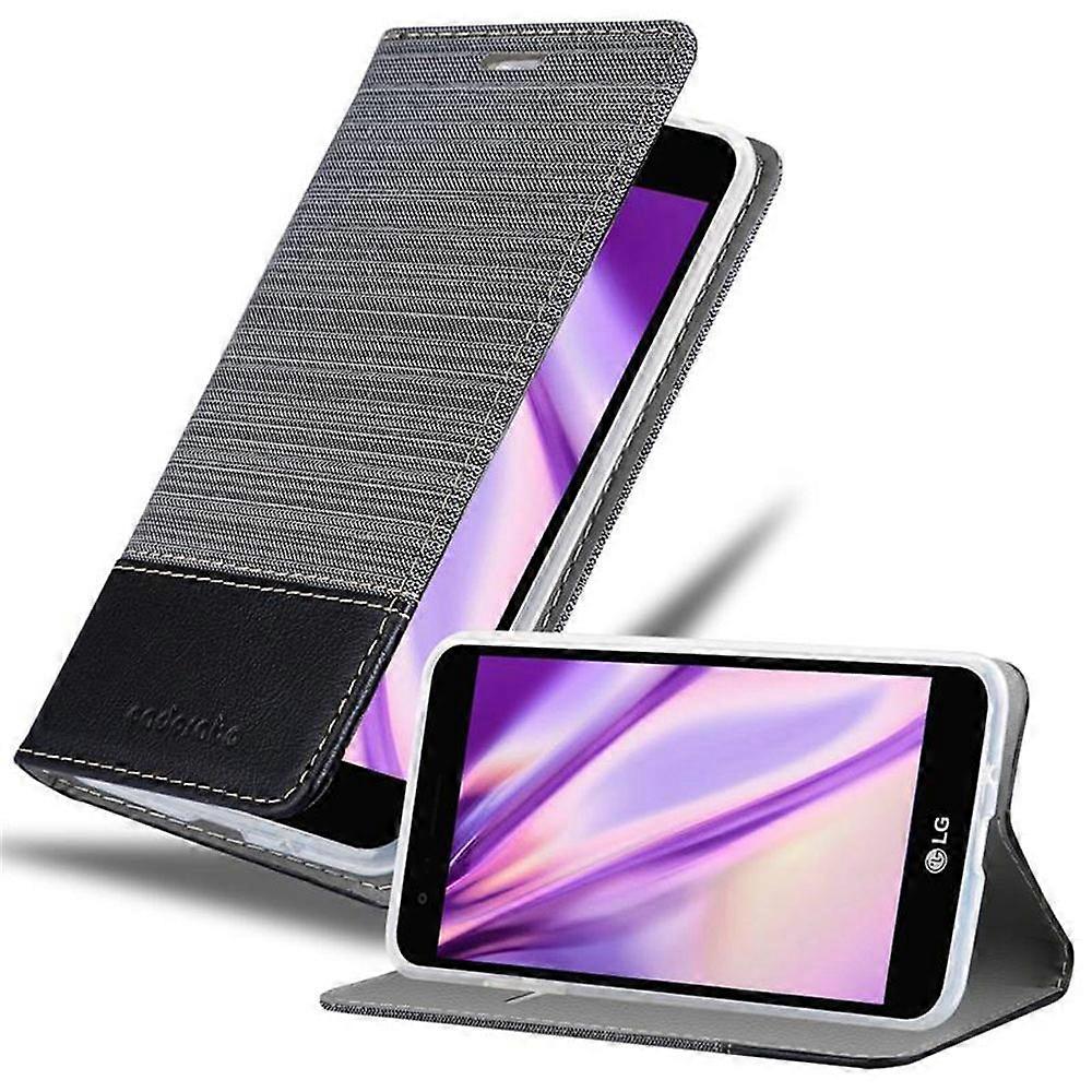 Case compatible with LG K4 2017 - protective case in jeans look and with stand function