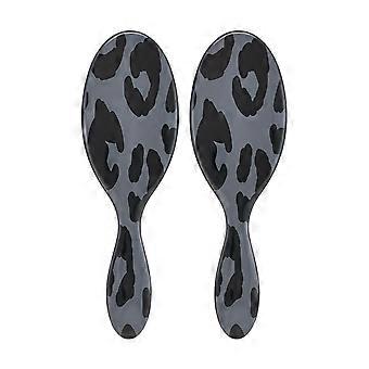 Wet Brush Original Detangler Hair Brush Grey Leopard (safari) Intelliflex Bristles 2-pack