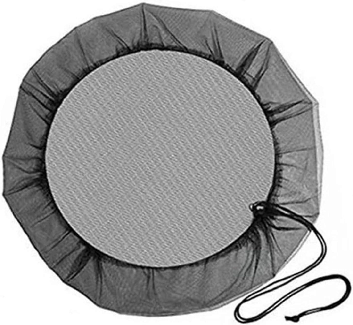 Black Drawstring Rain Barrel Mesh Cover-SSZFV