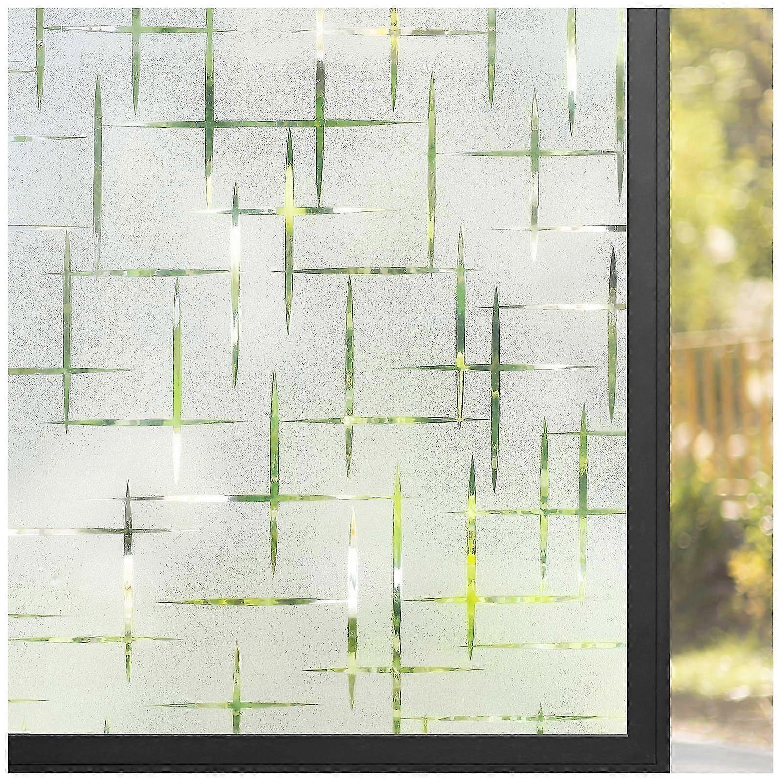 Semi-Privacy Cross Pattern Static Film