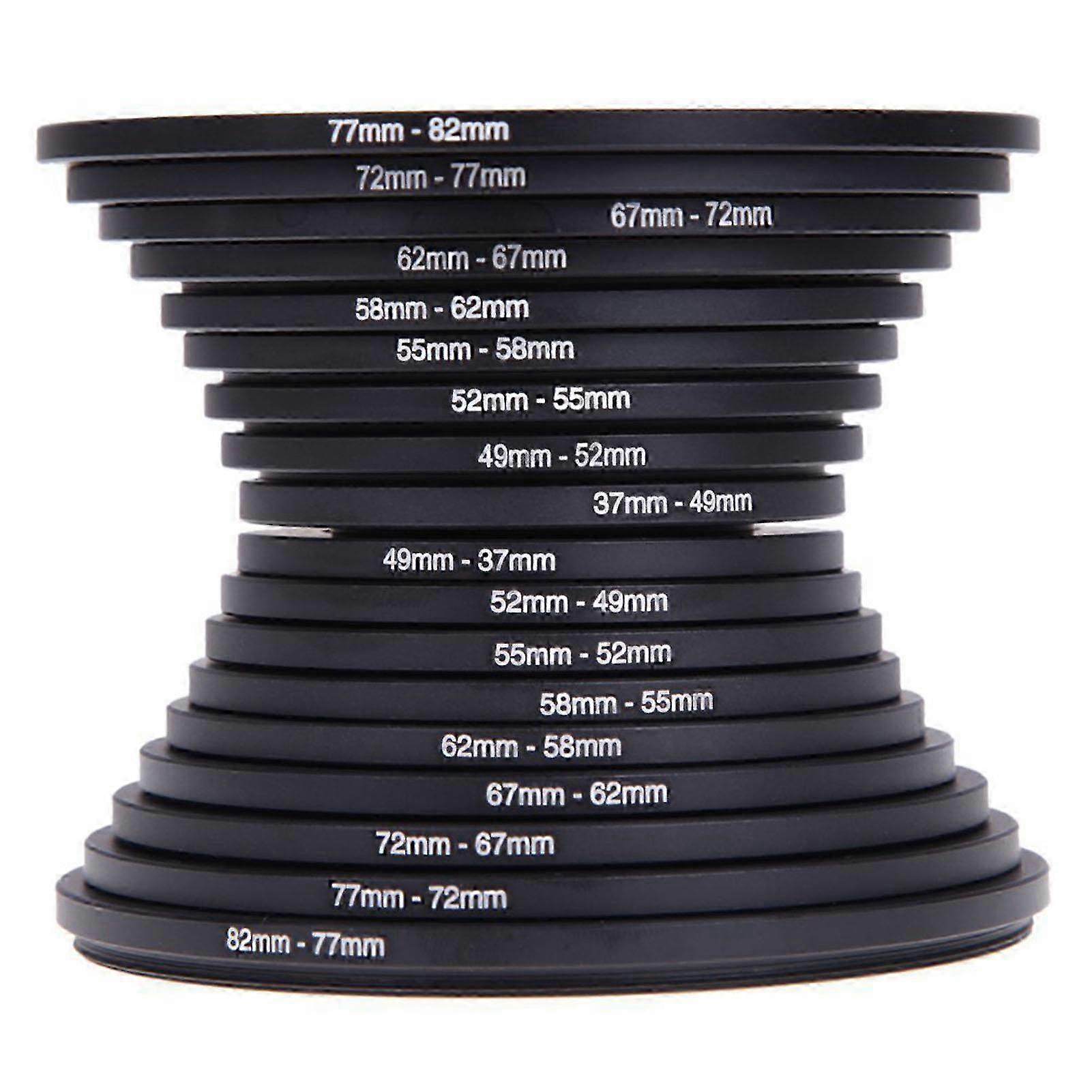 18pc Precision Metal Filter Ring Adapters