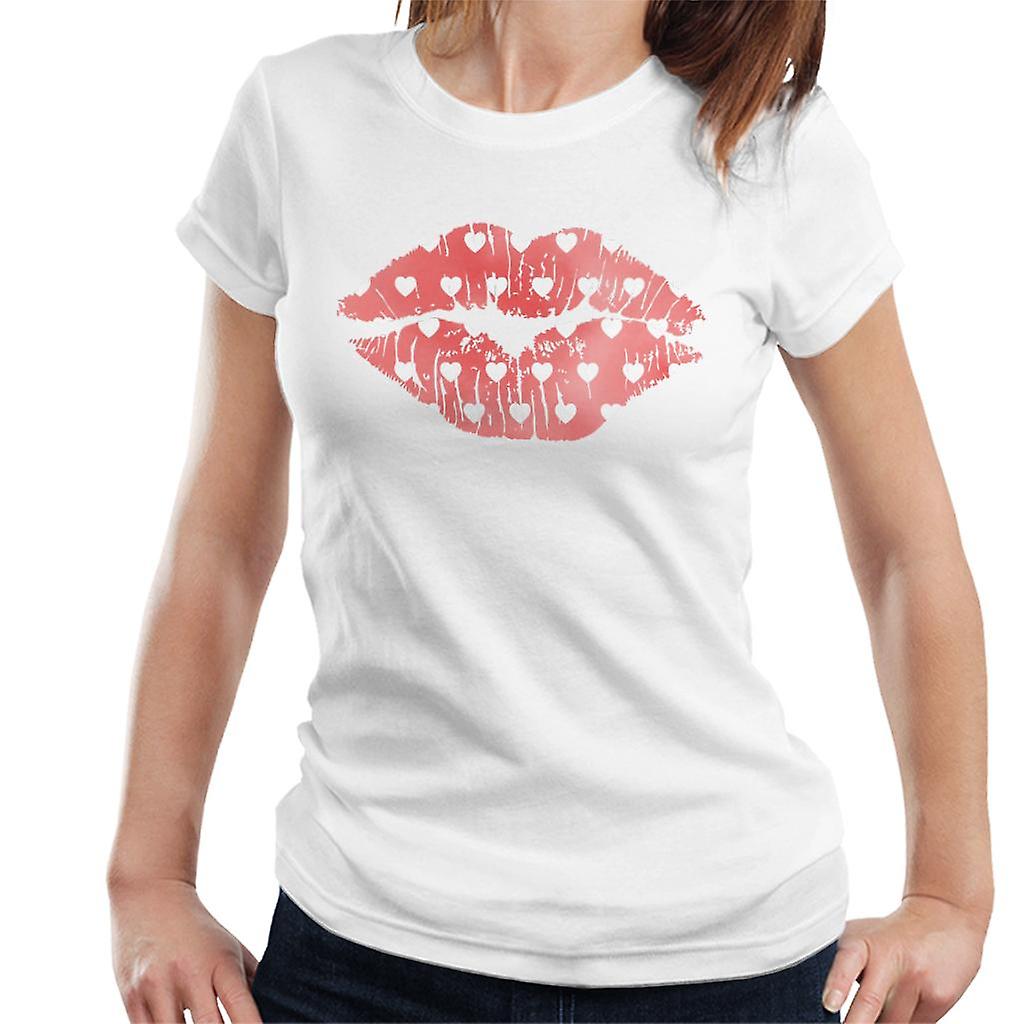 Pink Hearts Lips Women's T-Shirt