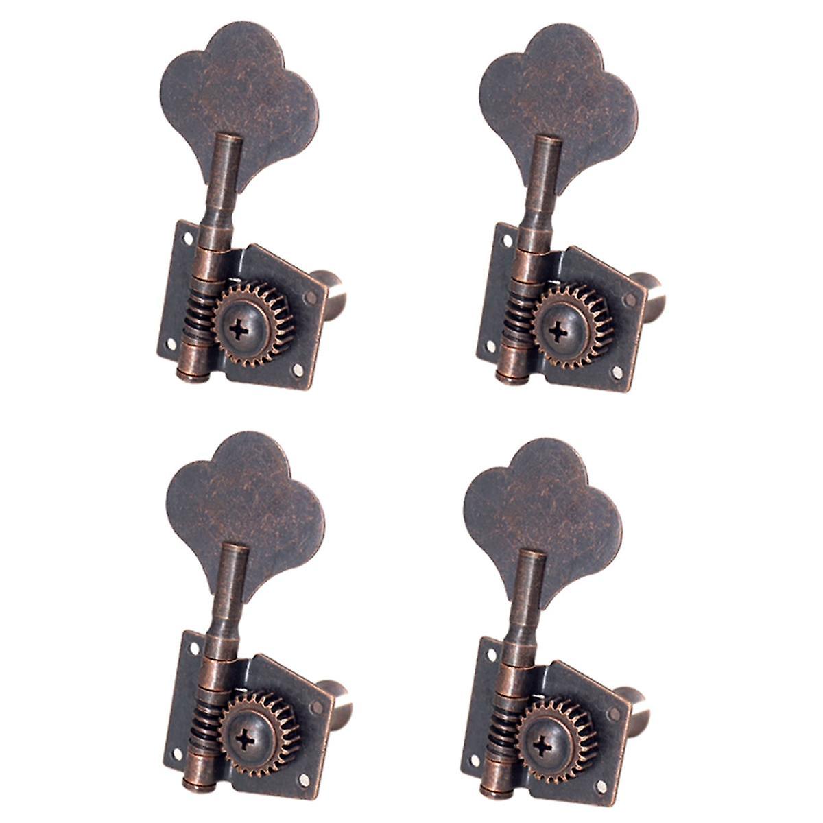 Guitar Vintage Open Tuning Key Pegs Machine Heads Tuner 4R for 4 Strings Bass Red