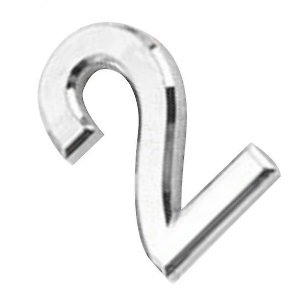 10xSilver Plastic Self-Adhesive House Hotel Door Number Sticky Numeric Digit 2