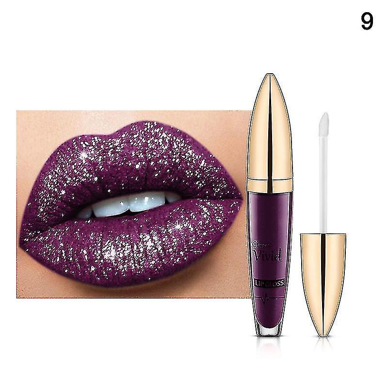 Glitter Lipstick Liquid Metallic Lipgloss Diamond Waterproof Pearl Lipgloss For Women New