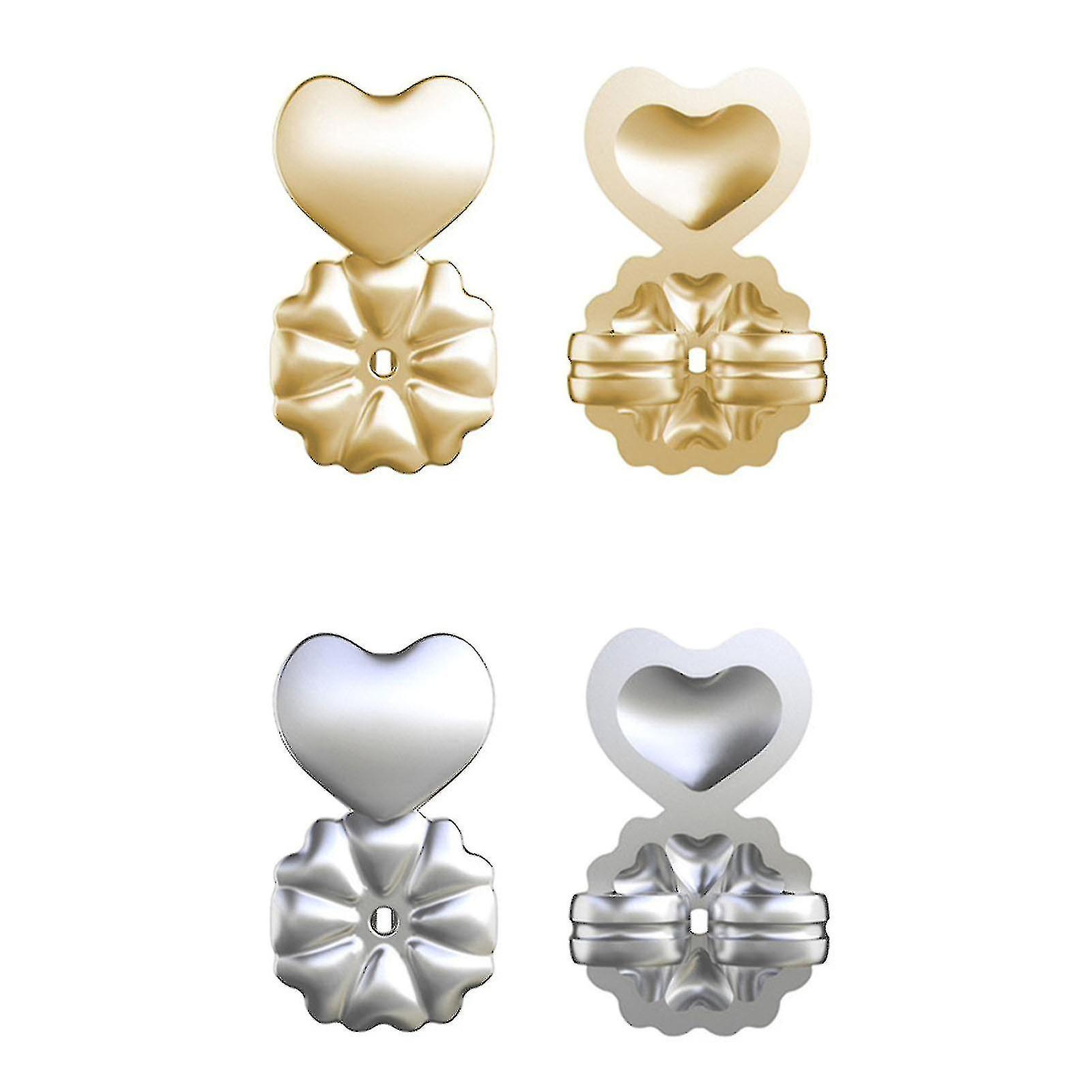 2 Pairs Earring Lifters, Secure Earring Backs For Droopy Ears Adjustable Hypoallergenic For Heavy Earring High Quality