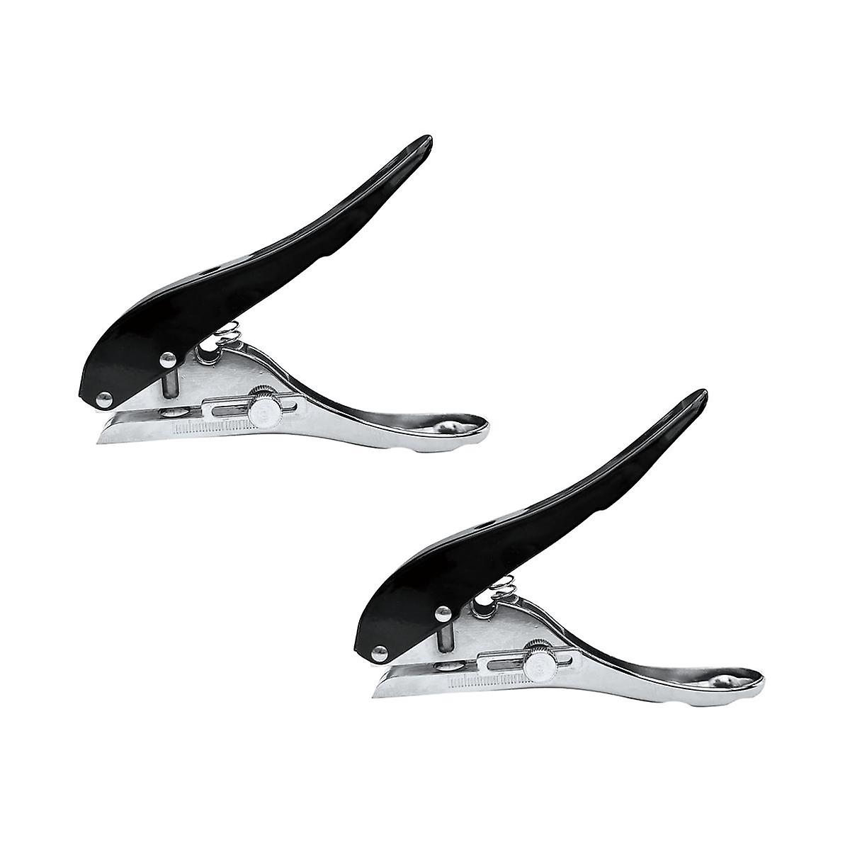 2PCS 10mm Hand- Hole Puncher Edge Banding for Students Comes with Two Spare Springs.