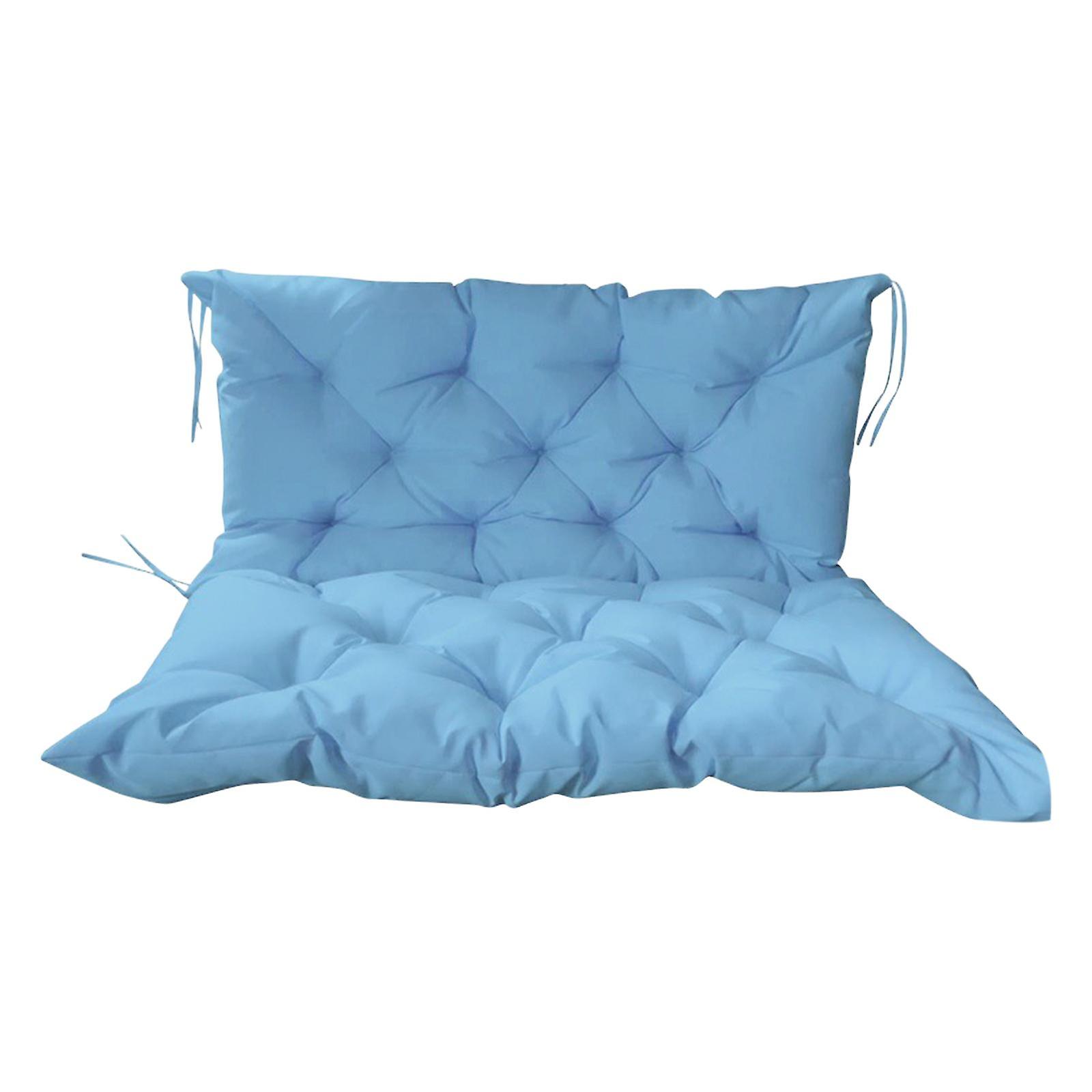 スイングチェアクッションハンギングバスケットシートクッションラウンジャーベンチパティオ芝生ブルーとL