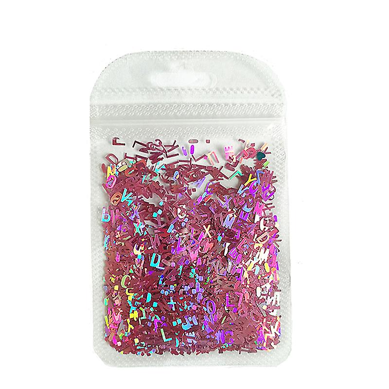 10g Holographic Glitter English Alphabet Flakes For Epoxy Resin Filling Laser Letter Resin Sequins Filler Silicone Mold Handmade Diy