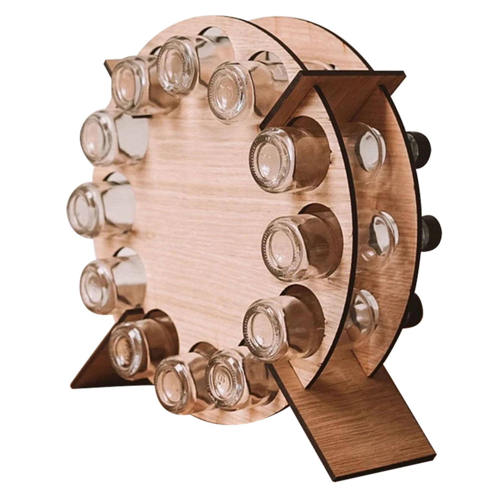 Christmas Wine Holder Wooden Wine Bottle Stand Advent Calendar Count Down Drinks Display Rack Seasonal Decor