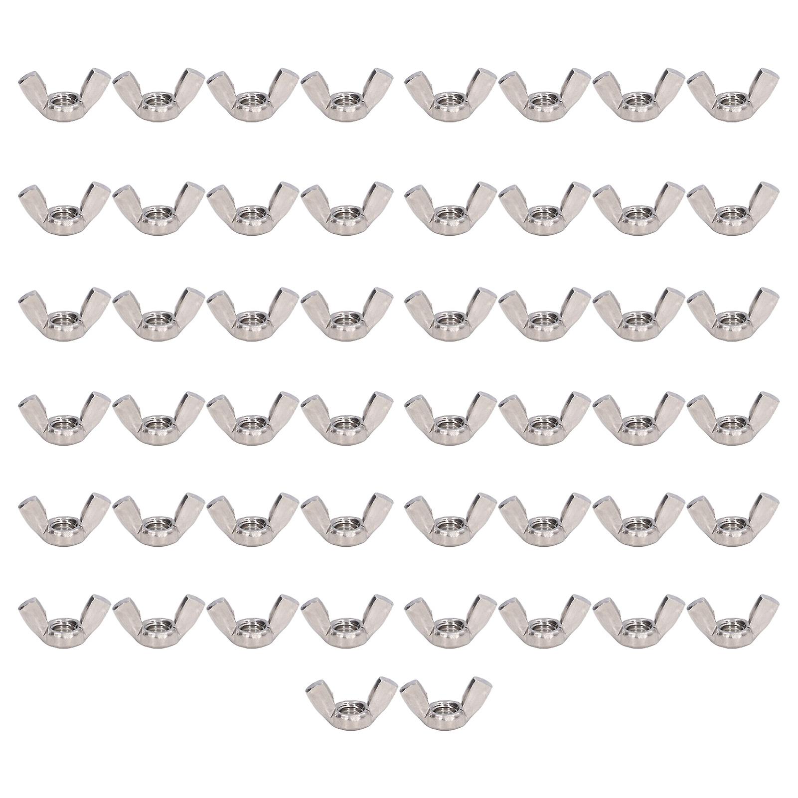 50Pcs Wing Nuts Assortment Kit 304 Stainless Steel Nut Replacement DIN 315 Hardware PartsM3