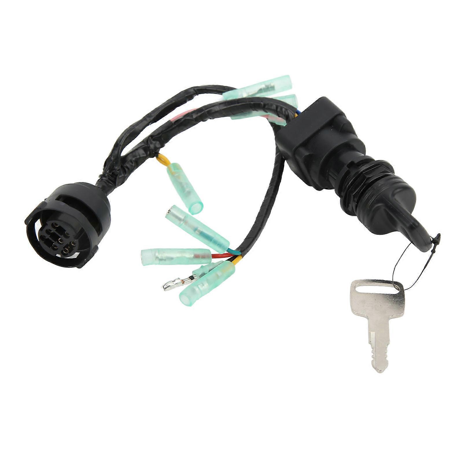 Motorcycle Ignition Switch Lock with Keys 61B?82510?01?00 Replacement for 40/90 115 130 150 175 2&4 Stoke