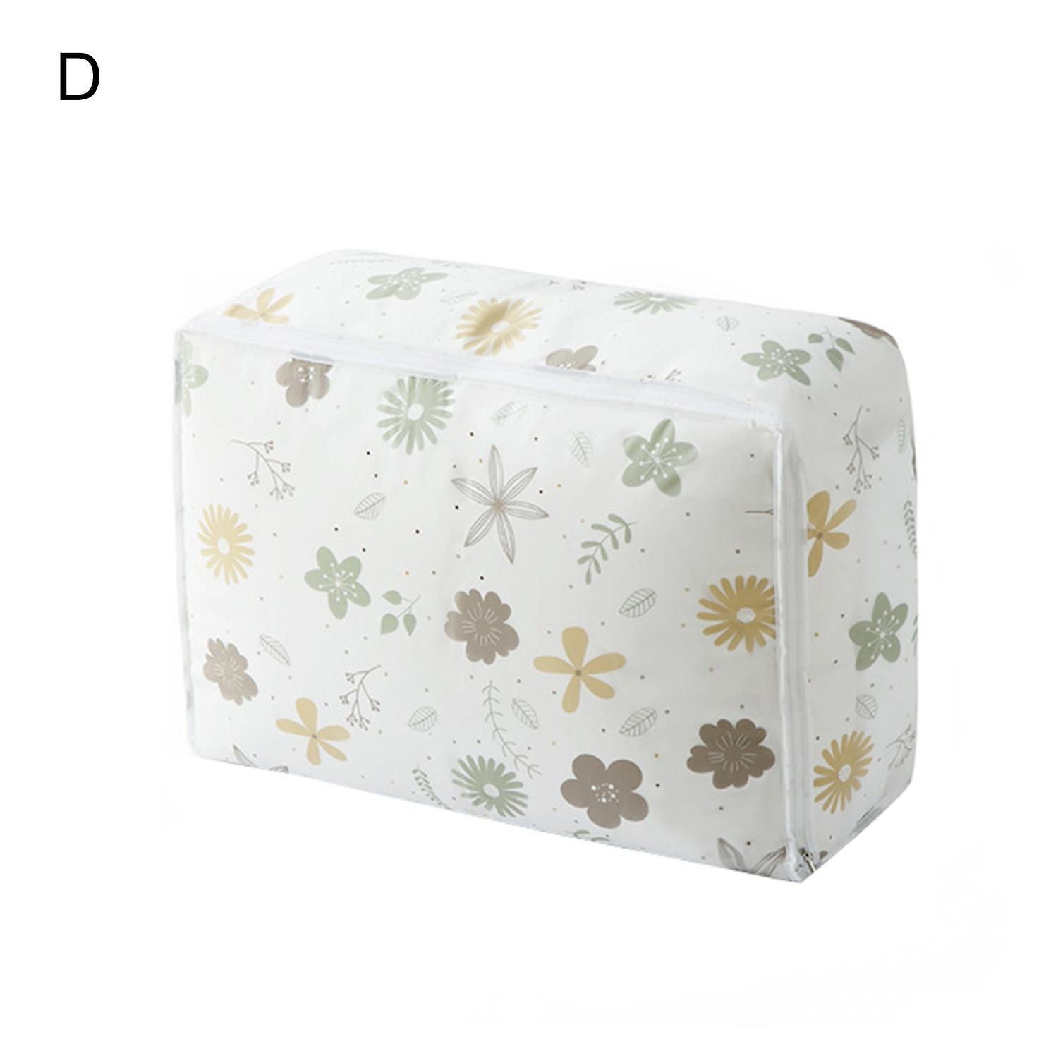 Storage Bag Versatility Durable Folding Printed Storage Bags with Sturdy Zipper for Comforter
