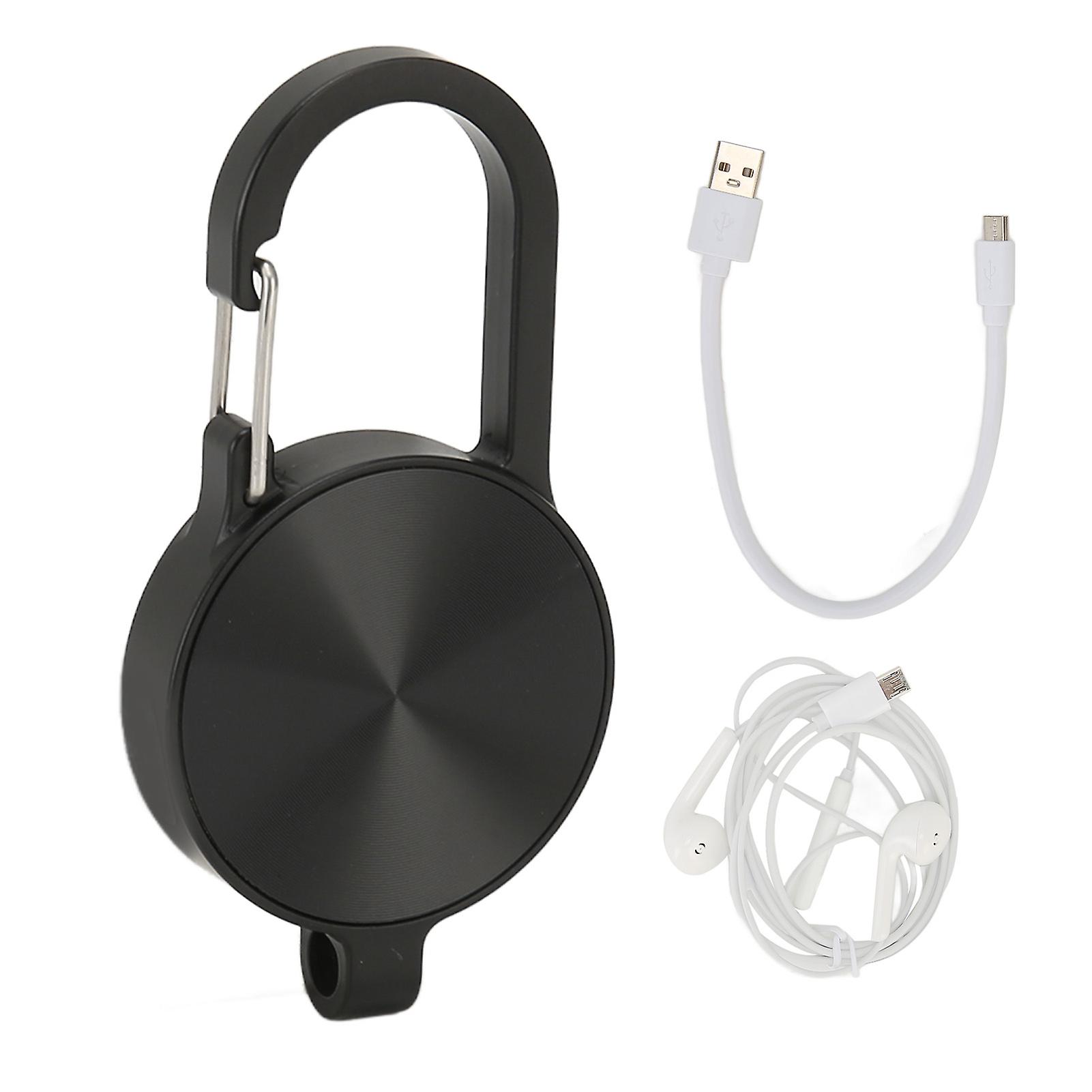 16GB Voice Activated Keychain Recorder Small HD Digital Audio Recorder with Noise Reduction and MP3 Playback for Meeting and Class Recording