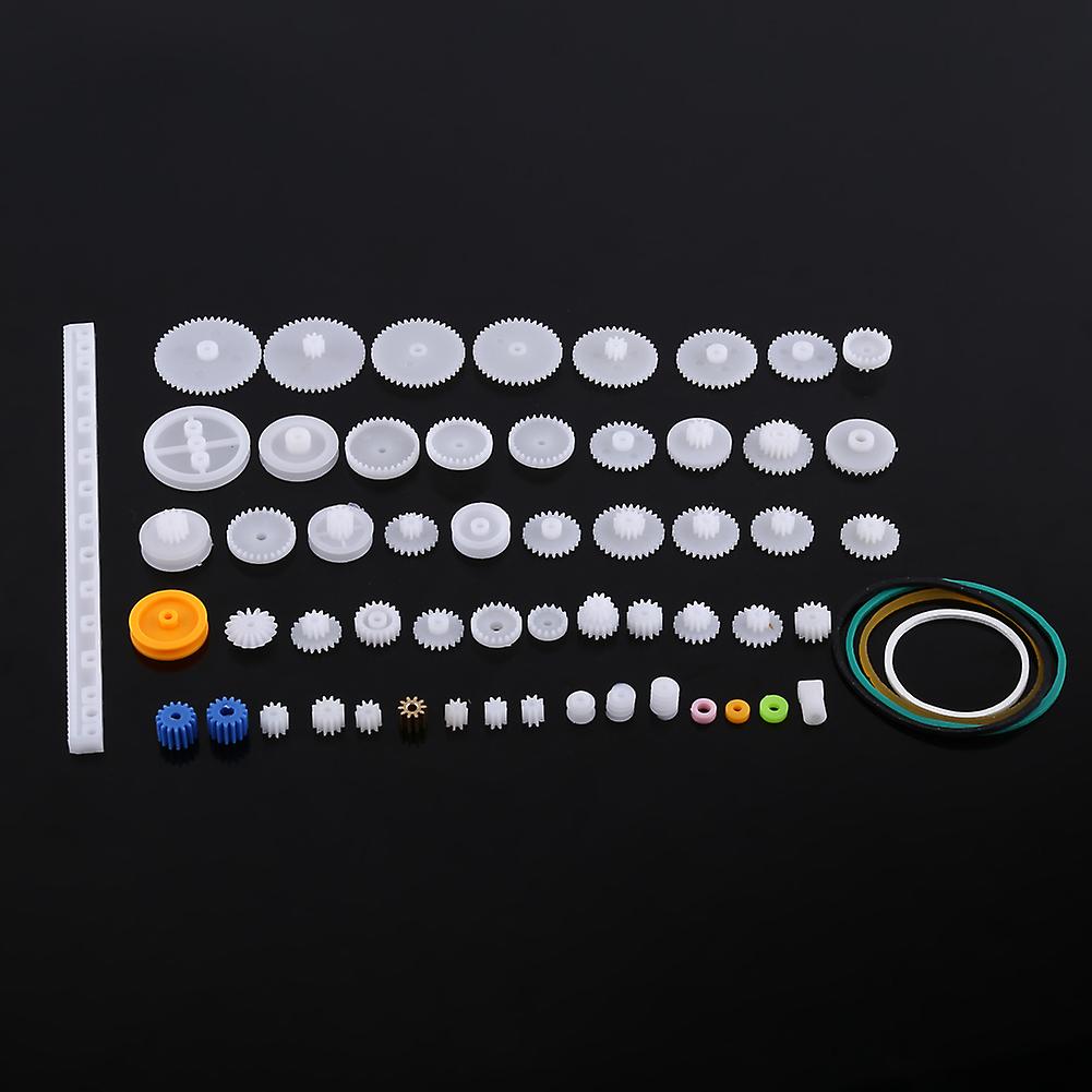 Risegun Plastic Gears Pulley Belt Worm Kits Crown Gear Set Robot Motor Toy DIY Parts(60kinds)