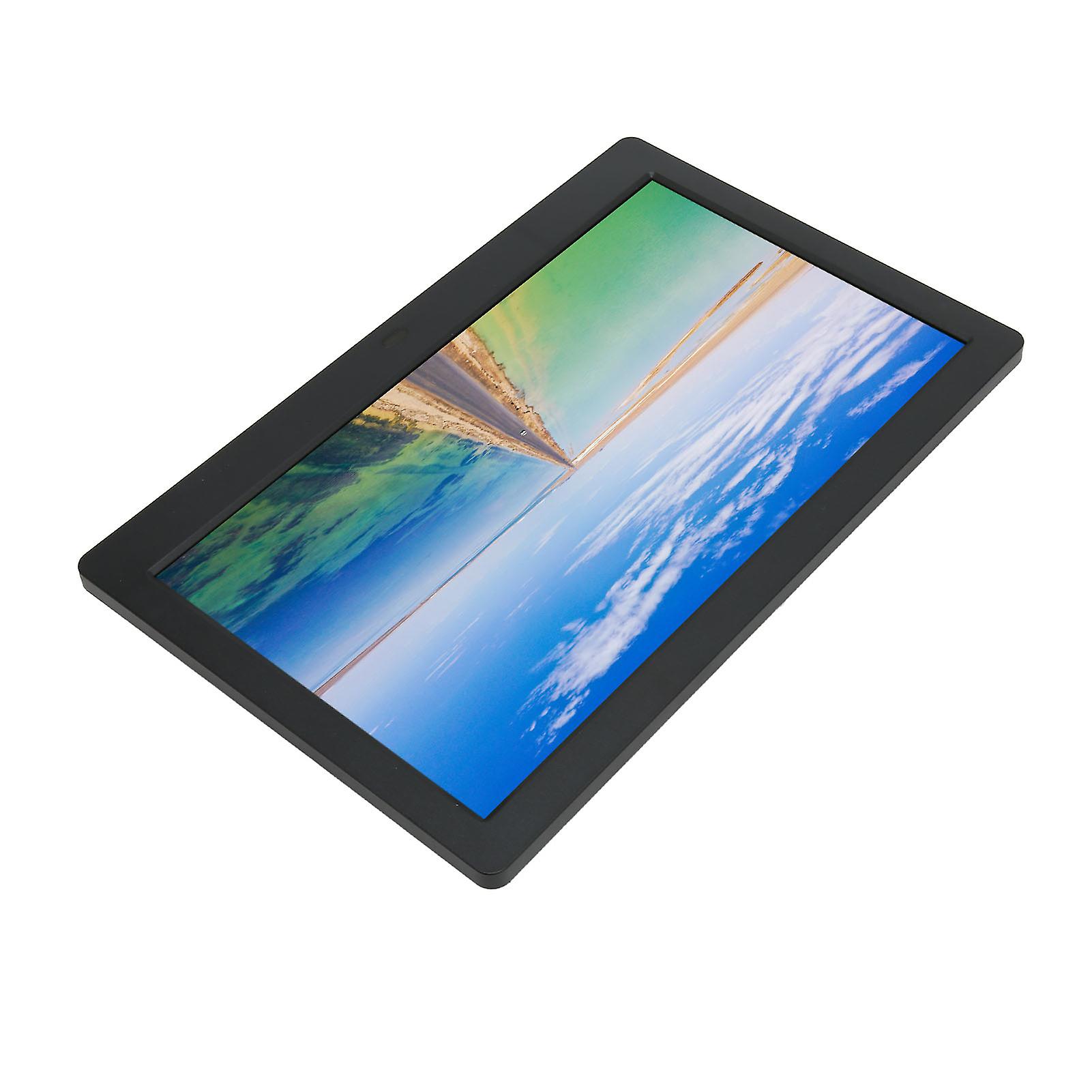 Digital Photo Frame 10 Inch Stereo Support Memory Card 2.4G Electronic Picture Frame with Remote Control Black 100‑240V UK Plug 
