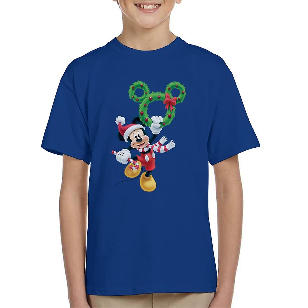 ディズニーミッキークリスマスマウスリースキッド&アポス;s Tシャツ