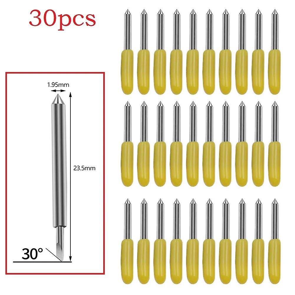 30pcs 30/45/60 Degree Replacement Blades for Roland Cricut Plotter Blade Knife Blades for Power Tools Cutting Plotter~11051