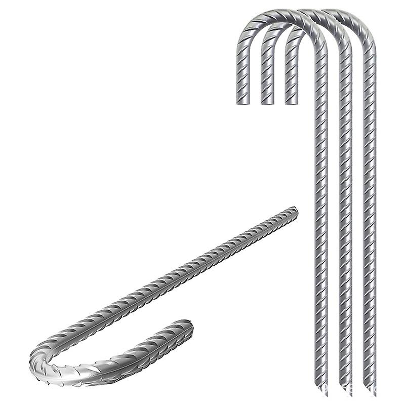Dww-Ancrage au sol galvanis, piquet de construction en J de 6 pouces, clou de tente avec pointe ciseau l'extrmit, idal pour scuriser la clture, les t