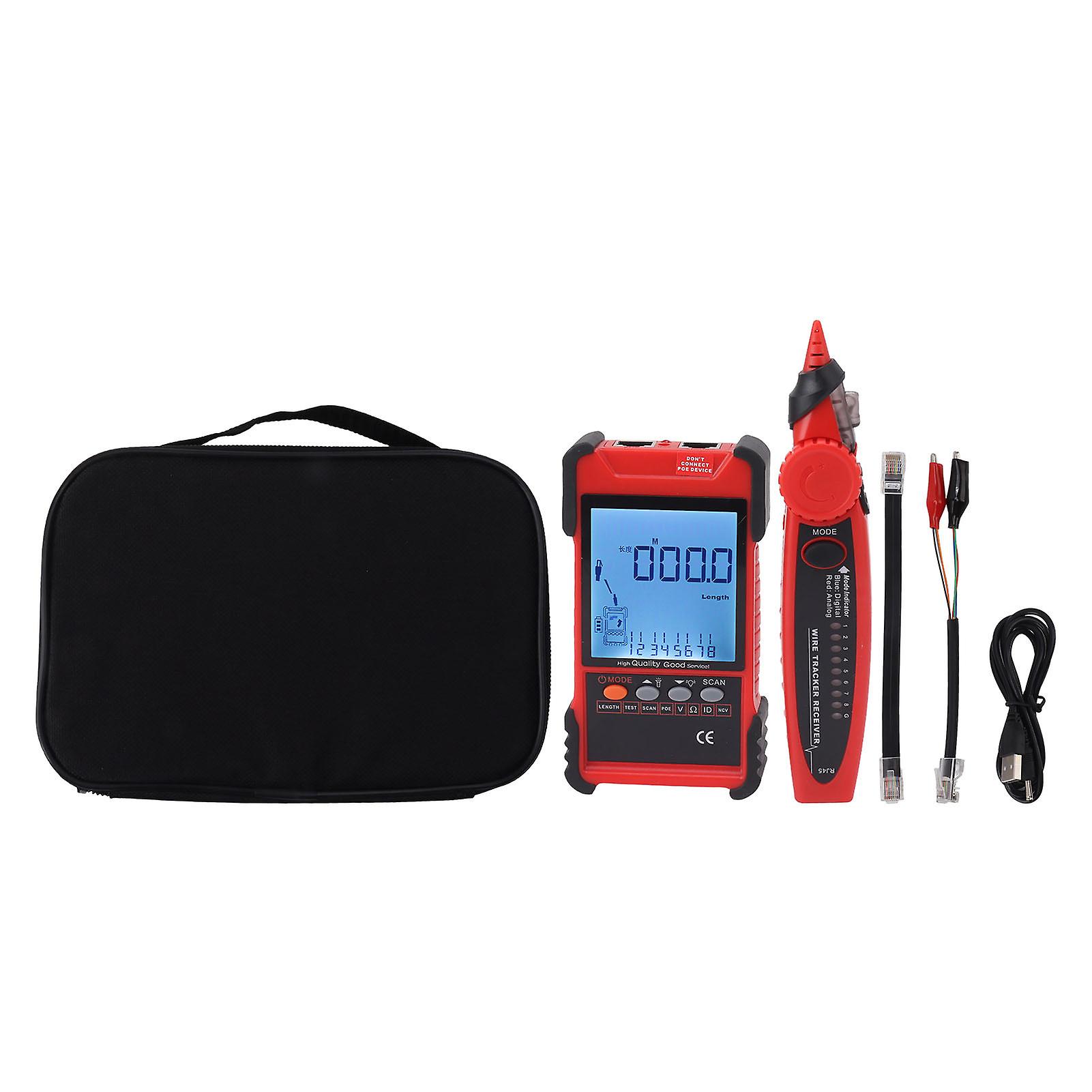 ET616 Network Cable Tester Multimeter Multifunctional Line Finder with LCD Display for Cable Sorting Network Maintenance Sorting Telephone Wire Testin