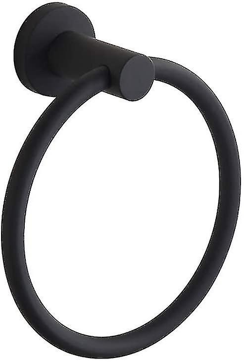 Round Towel Rack Black Diameter 160