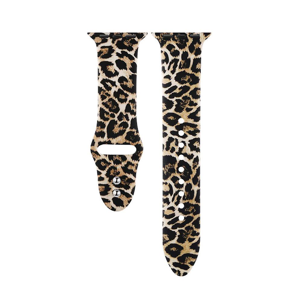 Leopard Strap Compatible with Apple Watch Strap, Silicone Pattern Print Strap Compatible with iWatch