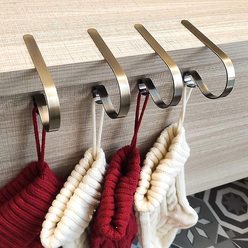 Christmas Stocking Holder For Mantle Set Of 4 Christmas Stocking Holders For Fireplace Mantle Hooks