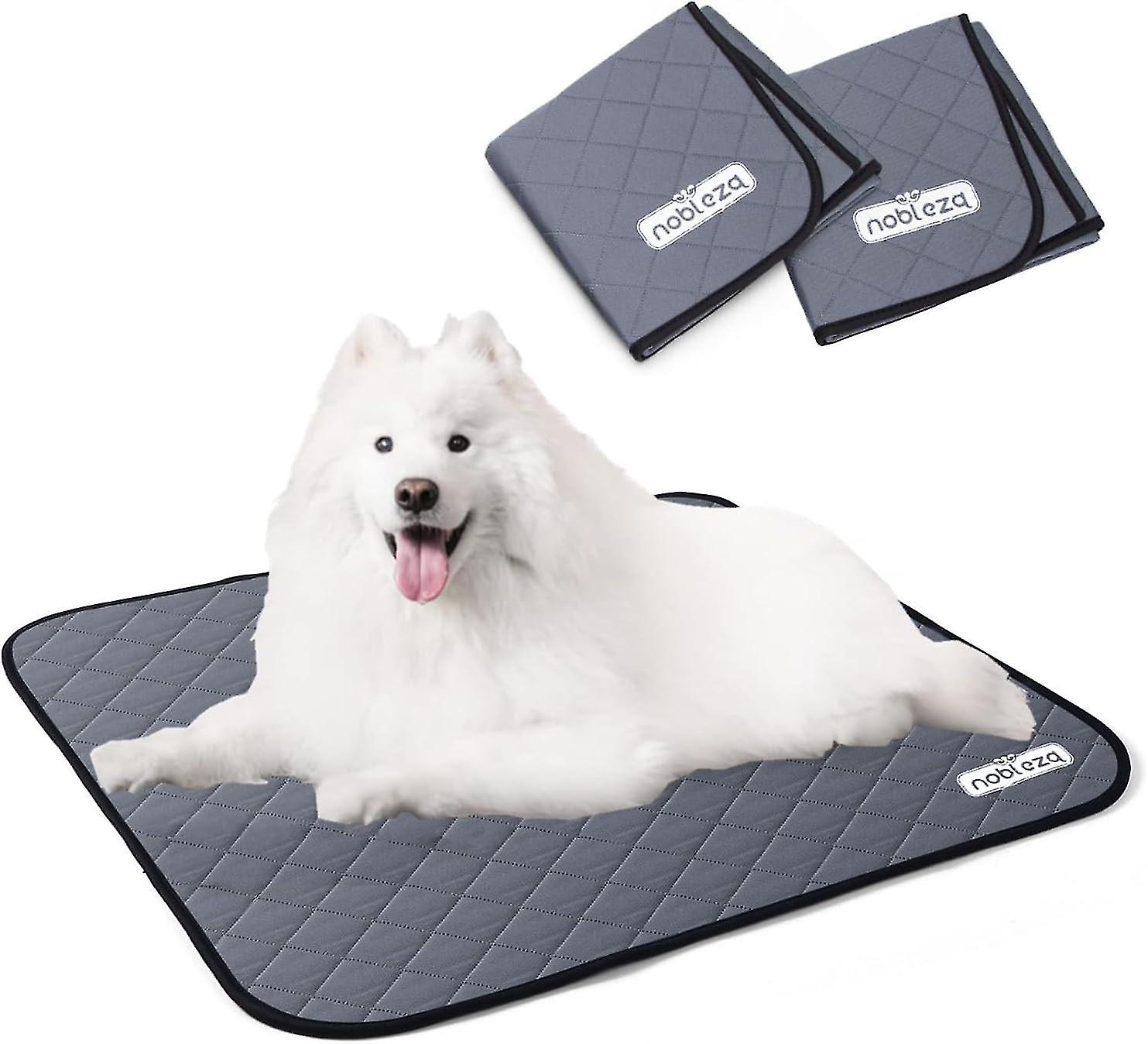 Washable Puppy Pads, 2 Pack Large 90x80cm Reusable Dog Training Mats, Super Absorbent Leak-proof Inc Gift for men/women