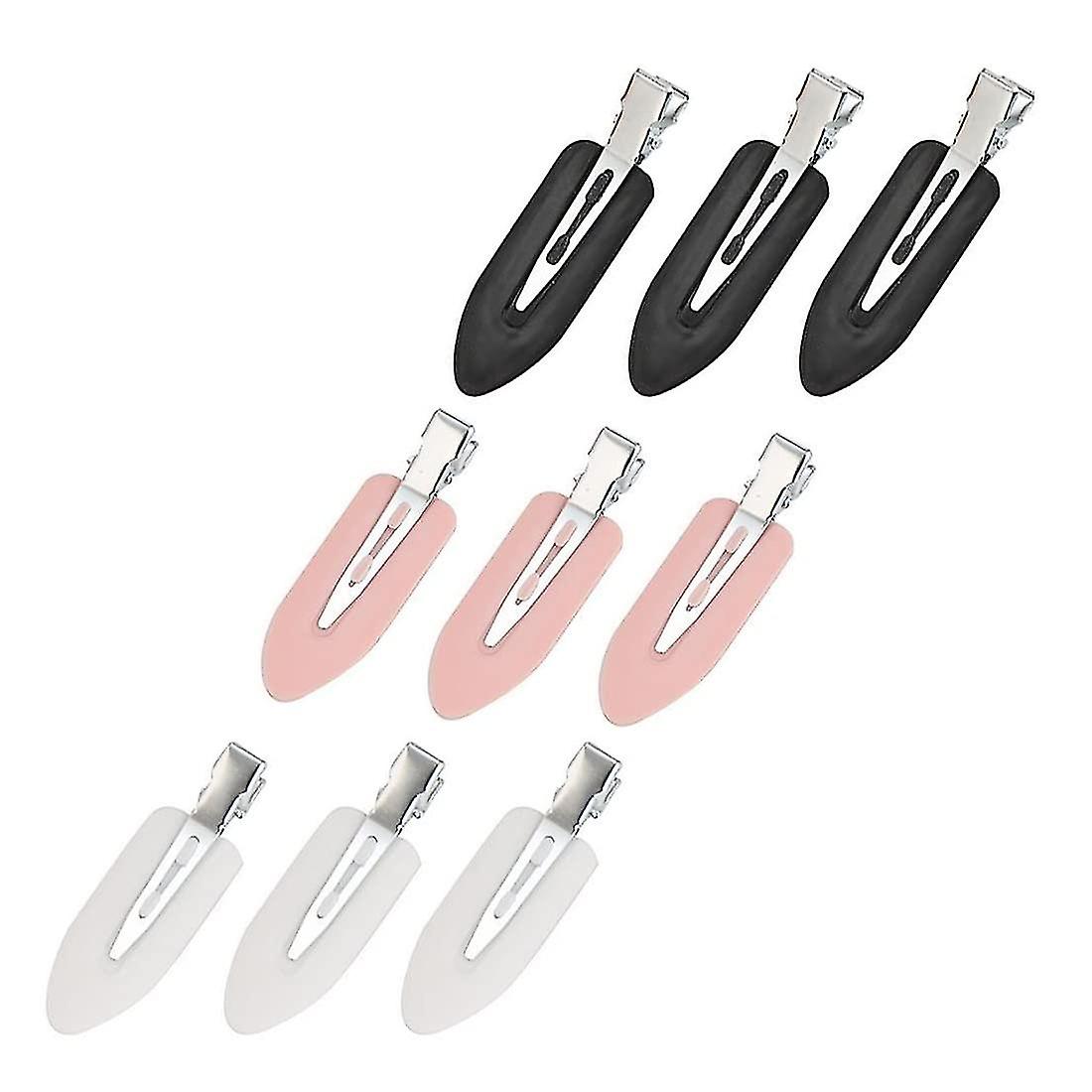 Pack of 12 seamless hair clips, hair pin curl clipsmake-up (4x Black+4x White+4x Pink)